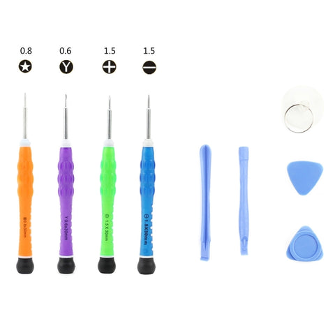 JIAFA JF-612-1 Ensemble d'instruments de réparation 9 en 1 pour iPhone / Samsung, JF-612-1