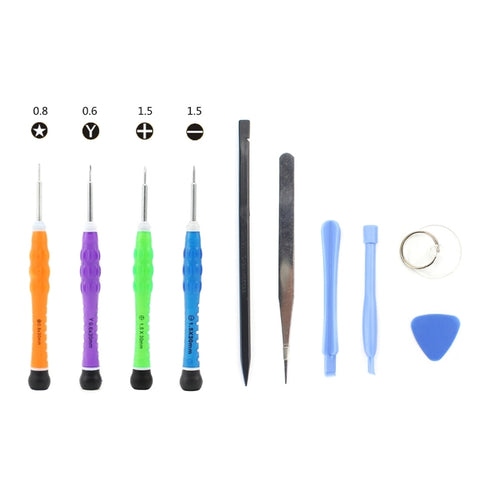 JIAFA JF-612-2 Ensemble d'instruments de réparation 10 en 1 pour iPhone / Samsung, JF-612-2