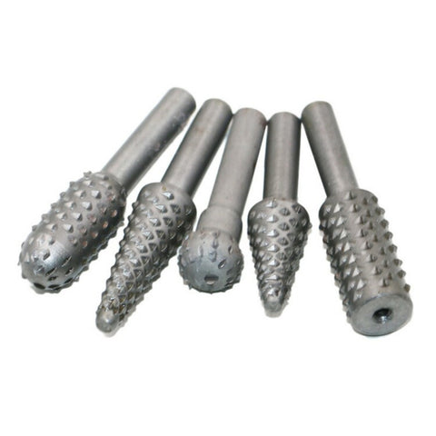 5 pezzi/set lavorazione del legno intaglio del legno gambo da 6 mm punte rotanti per molatura in rilievo con testa per raspa, 5 PCS/Set Drill Bits - Novalix Store