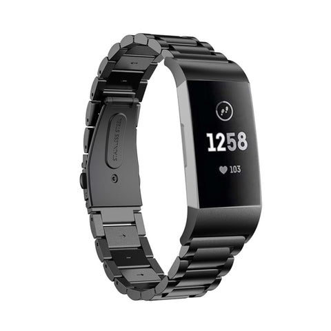 Cinturino in Acciaio Inossidabile per Fitbit Charge 4 con Fibbia a
