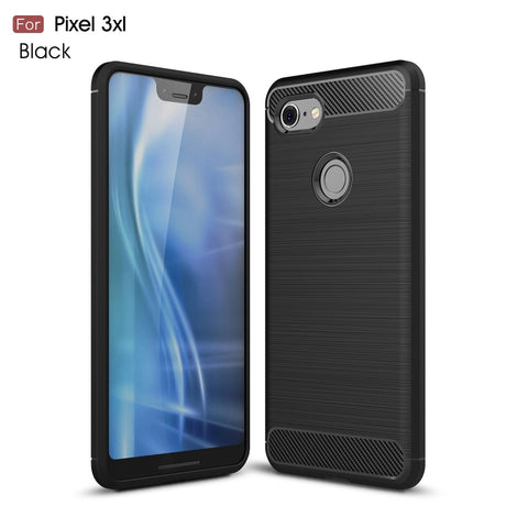 Custodia in TPU antiurto in fibra di carbonio per Google Pixel 3 XL