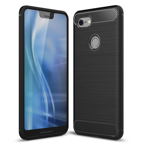 Custodia in TPU antiurto in fibra di carbonio per Google Pixel 3 XL