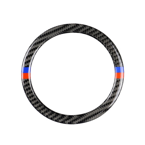 Adhésif décoratif pour volant R en fibre de carbone pour tissu R de couleur rouge bleu pour BMW MINI R55 / R56 / Countryman R60 / Paceman R61, pour BMW MINI R55 (couleur rouge bleu)