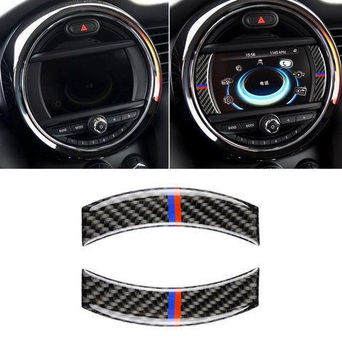 2 pezzi di colore rosso blu per auto F pannello di navigazione pannello di navigazione adesivo decorativo in fibra di carbonio per BMW Mini Cooper Countryman Clubman F54 / F55 / F56 / F60, For BMW Mini F54 (Red Blue Color) - Novalix Store
