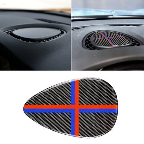 Adhésif décoratif en fibre de carbone pour panneau de console, instrument telaio F couleur rouge bleu pour BMW Mini Cooper JCW One F56 / F55 / F54, pour BMW Mini Cooper JCW One F56 (couleur rouge bleu)