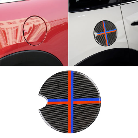 Adhésif décoratif en fibre de carbone pour le revêtement du carburant du véhicule de couleur rouge bleu pour BMW Mini Cooper R50 / R52 / R55 / R56 / R57 / R58 / R59 / R60 / R61 / F55 / F56, pour BMW Mini R50 (couleur rouge bleu)