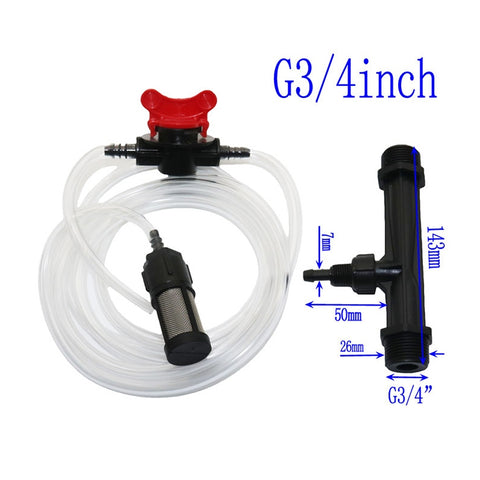 Kit applicateur d'engrais Venturi G3/4 Kit d'engrais et cannuccia filtrante avec connecteur à soi point, avec connecteur à six points