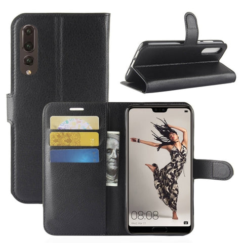 Per Huawei P20 Pro Custodia in pelle con chiusura orizzontale con texture Litchi con portafoglio, supporto e slot per carte, Huawei P20 Pro, For Huawei P20 Pro, For P20 Pro