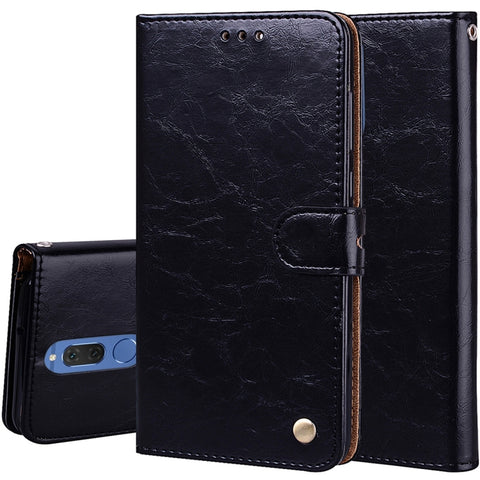 Per Huawei Mate 10 Lite e Nova 2i Custodia in pelle a vibrazione orizzontale stile business con texture a cera d'olio con supporto, slot per carte e portafoglio, For Huawei Mate 10 Lite & Nova 2i, For Huawei Mate 10 Lite