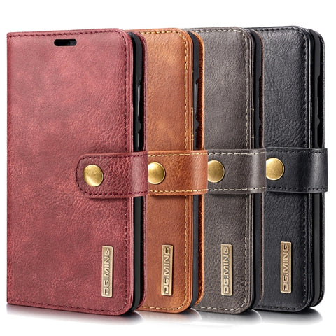 Custodia in pelle magnetica staccabile con texture Crazy Horse per Huawei P20 Pro, con supporto, slot per carte e portafoglio, Huawei P20 Pro