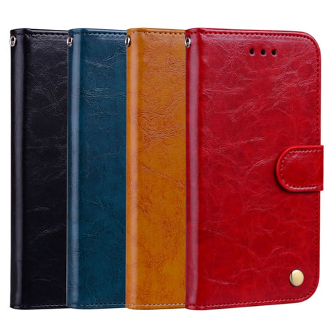 Étui en peau de vibration orizzontale avec texture en céramique d'olio style business pour Huawei Honor 7C / Enjoy 8 / Y7 (2018) / Y7 Prime (2018) / Nova 2 Lite, avec support, emplacement pour carte et portafoglio, pour Huawei Honor 7C / Y7 Prime (2018)
