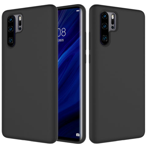 Custodia a copertura totale antiurto in silicone liquido tinta unita per Huawei P30 Pro