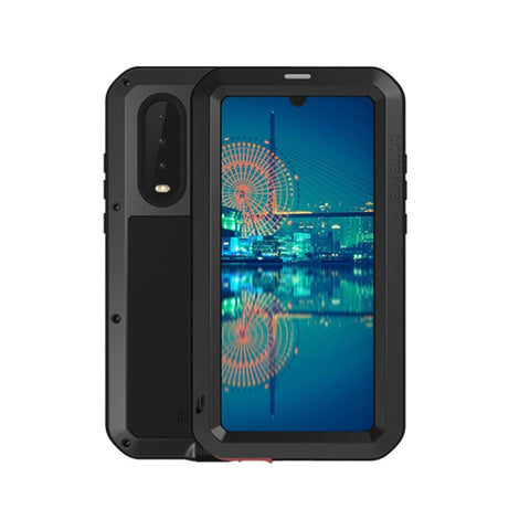 LOVE MEI Custodia combinata potente antipolvere, antiurto, antispruzzo, metallo + silicone per Huawei P30, Huawei P30