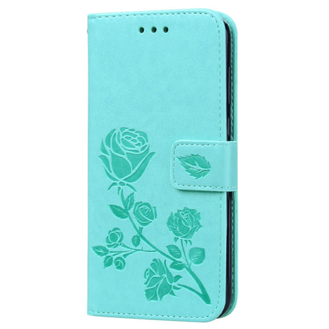 Étui en cuir PU avec structure orizzontale en rilievo rose pour Huawei Honor 8S / Y5 (2019), avec support, emplacement pour carte et portafoglio, pour Huawei Honor 8S / Y5 (2019)