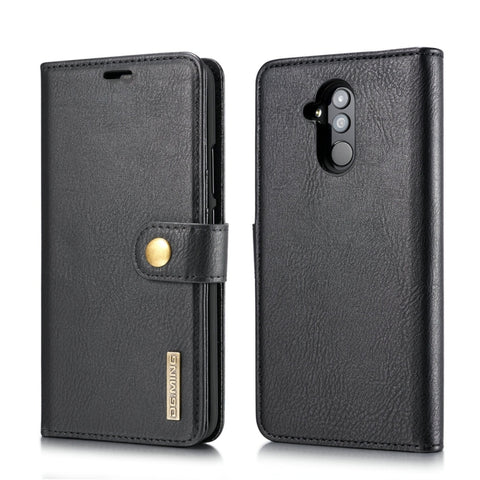 DG.MING Custodia in pelle magnetica staccabile con texture Crazy Horse per Huawei Mate 20 Lite / Maimang 7, con supporto, slot per carte e portafoglio, Huawei Mate 20 Lite / Maimang 7