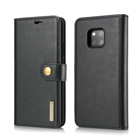 DG.MING Custodia in pelle magnetica staccabile con texture Crazy Horse per Huawei Mate 20 Pro, con supporto, slot per carte e portafoglio, Huawei Mate 20 Pro