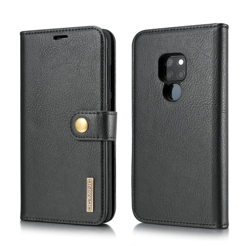 DG.MING Custodia in pelle magnetica staccabile con texture Crazy Horse per Huawei Mate 20, con supporto, slot per carte e portafoglio, Huawei Mate 20
