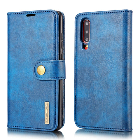 DG.MING Custodia in pelle magnetica staccabile con texture Crazy Horse per Huawei P30, con supporto, slot per carte e portafoglio, For Huawei P30, Huawei P30