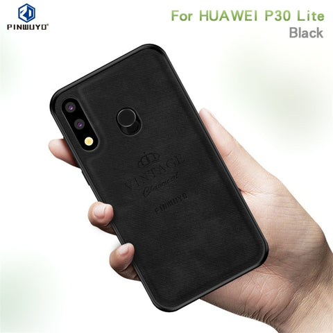 PINWUYO Custodia protettiva antiurto impermeabile per PC + TPU + pelle per Huawei P30 Lite, For Huawei P30 Lite