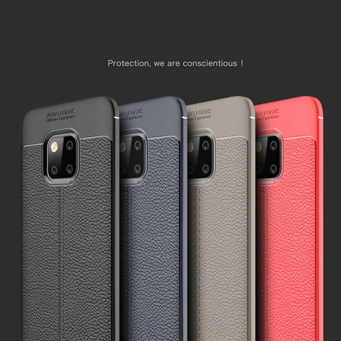 Custodia antiurto in TPU con texture Litchi per Huawei Mate 20 Pro, For Huawei Mate 20 Pro, Huawei Mate 20 Pro, For Mate 20 Pro