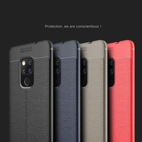 Custodia antiurto in TPU con texture Litchi per Huawei Mate 20, For Huawei Mate 20, Huawei Mate 20, For Mate 20