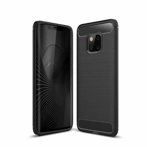 Custodia in TPU antiurto in fibra di carbonio con trama spazzolata per Huawei Mate 20 Pro, For Mate 20 Pro, For Huawei Mate 20 Pro