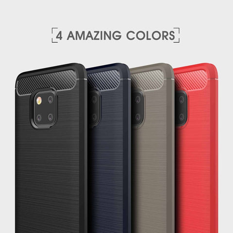 Custodia in TPU antiurto in fibra di carbonio con trama spazzolata per Huawei Mate 20 Pro, For Mate 20 Pro, For Huawei Mate 20 Pro