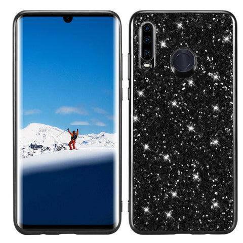 Custodia in TPU antiurto con polvere glitterata per Huawei P30 Lite / nova 4e, For Huawei P30 Lite / nova 4e
