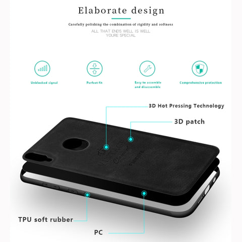 PINWUYO Custodia protettiva antiurto impermeabile per PC + TPU + pelle per Huawei P20 Lite / Nova 3e, For Huawei P20 Lite