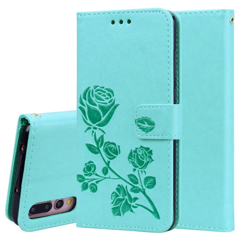 Custodia in pelle PU con chiusura orizzontale in rilievo rosa per Huawei P20 Pro, con supporto, slot per carte e portafoglio, For Huawei P20 Pro, Huawei P20 Pro