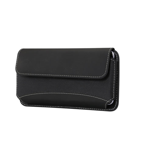 Custodia in pelle da uomo universale in tessuto Oxford portatile per cellulare, marsupio per smartphone Huawei Mate 20 X / 6,9 pollici o inferiori