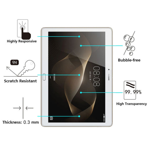 Per Huawei MediaPad M2 10.0 Pellicola per schermo in vetro temperato con durezza 0,3 mm 9H, For M2 10.0