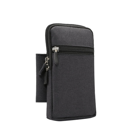 Custodia universale multifunzionale in denim a quadretti per marsupio per cellulare per smartphone da 6,3 pollici o inferiori