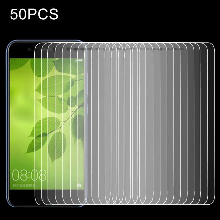 50 PCS for Huawei nova 2 Lite 0.26mm 9H Surface Hardness 2.5D Explosion-proof Tempered Glass Screen Film, No Retail Package, For nova 2 Lite
