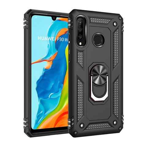Custodia protettiva Armor antiurto in TPU + PC per Huawei P30 Lite, con supporto per rotazione di 360 gradi, For Huawei P30 Lite