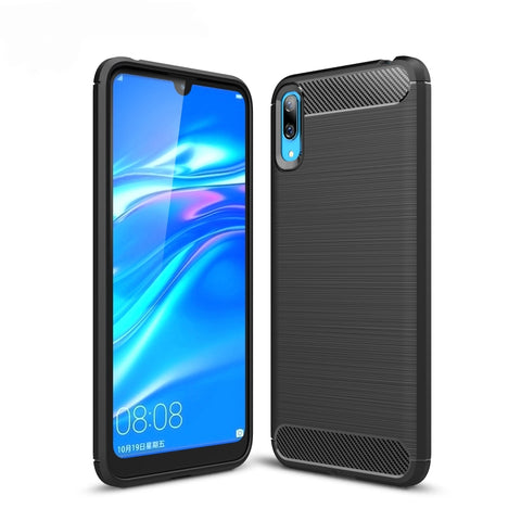 Custodia in TPU antiurto in fibra di carbonio con trama spazzolata per Huawei Enjoy 9, Huawei Enjoy 9, For Huawei Enjoy 9