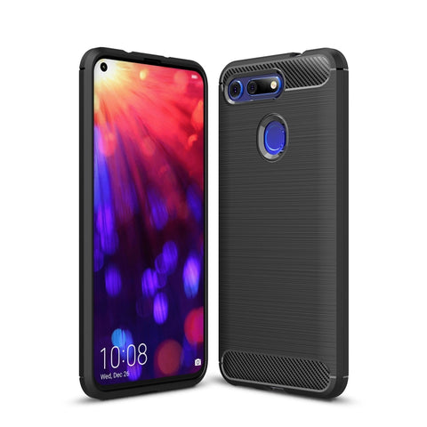 Custodia in TPU Antiurto con Fibra di Carbonio e Trama Spazzolata per Huawei Honor View 20 – Protezione Premium per Smartphone