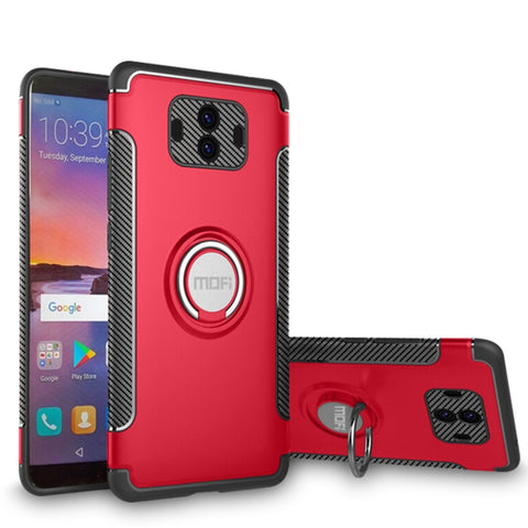 MOFI per la serie Mysterious Huawei Mate 10 Custodia protettiva antiurto con copertura posteriore con supporto ad anello magnetico girevole, For Mate 10