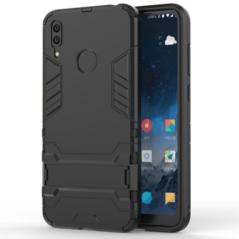 Custodia antiurto per PC + TPU per Huawei Y7(2019), con supporto, For Huawei Y7(2019)