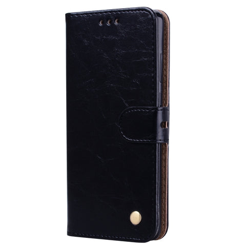 Custodia in pelle a vibrazione orizzontale con texture a cera d'olio stile business per Huawei P30, con supporto, slot per carte e portafoglio, For Huawei P30