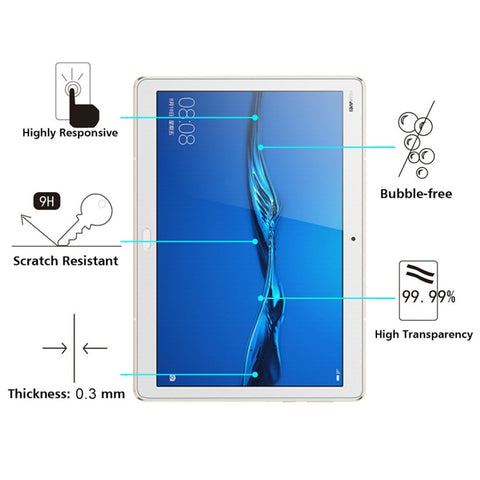 Per Huawei MediaPad M3 Lite 10.1 Pellicola per schermo in vetro temperato con durezza 0,3 mm 9H, For M3 Lite 10.1