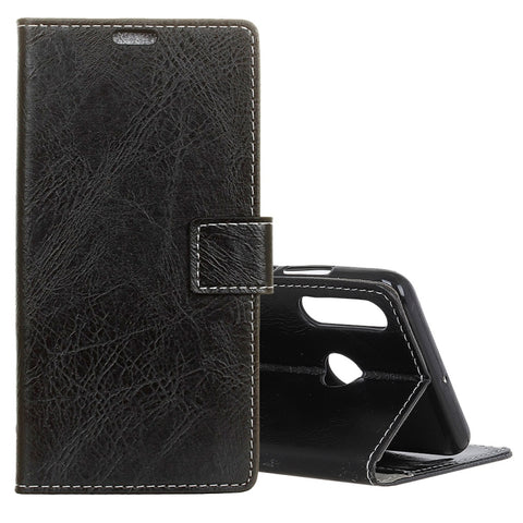 Custodia in pelle con chiusura orizzontale retrò Crazy Horse Texture per Huawei P30 Lite, con portafoglio, supporto, slot per carte e cornice per foto, Huawei P30 Lite, For Huawei P30 Lite