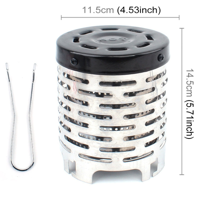 Compact Stainless Steel Heater Cover for Outdoor Camping
