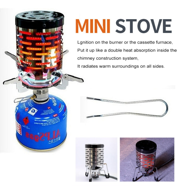 Compact Stainless Steel Heater Cover for Outdoor Camping