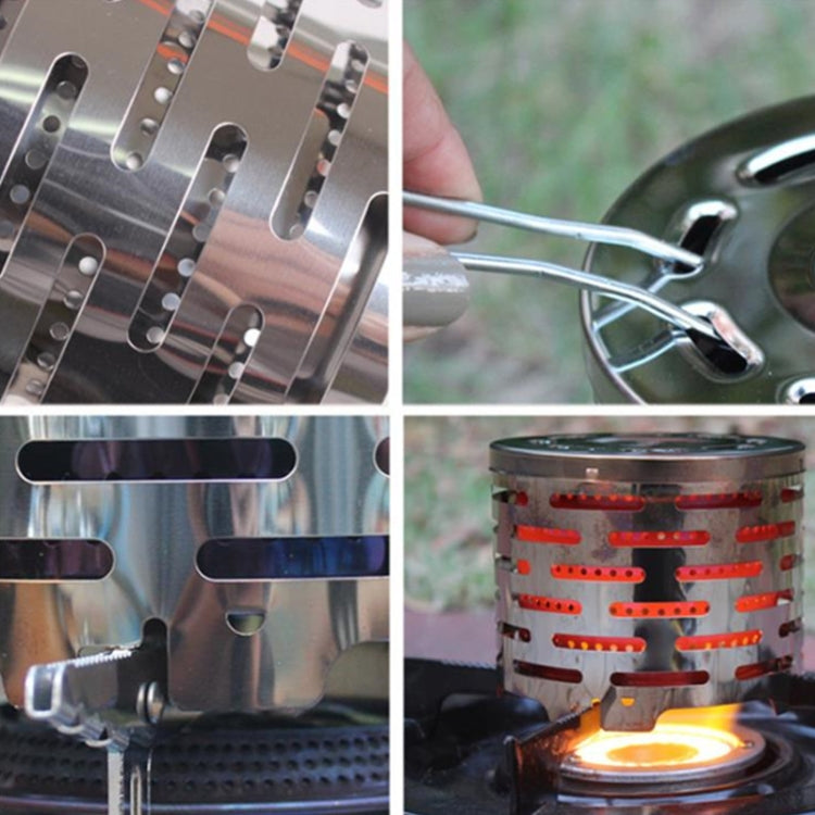 Compact Stainless Steel Heater Cover for Outdoor Camping