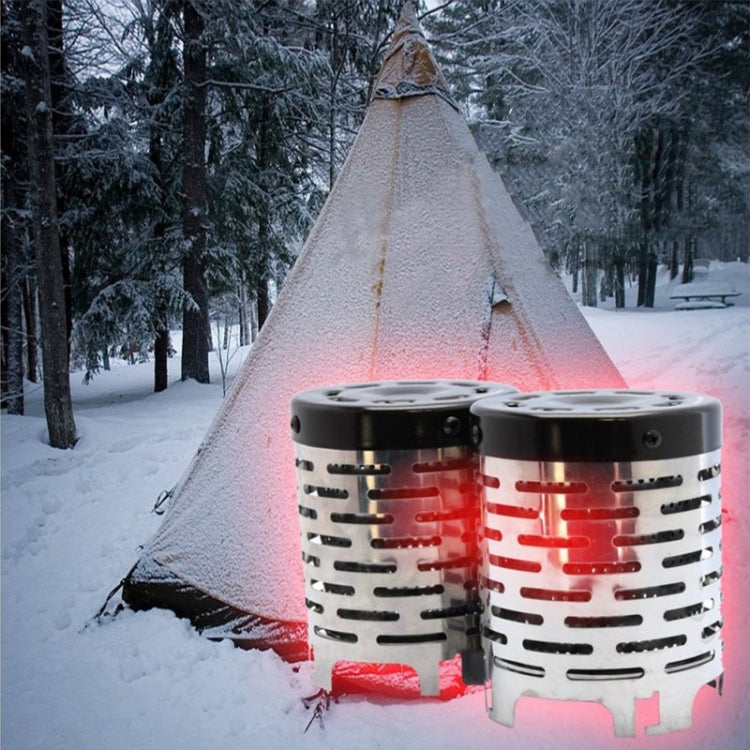 Compact Stainless Steel Heater Cover for Outdoor Camping