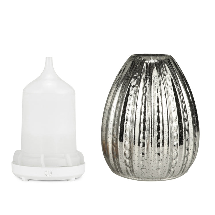 Spruzzatore automatico di alcol con umidificatore in vetro 3D a forma di vaso creativo da 100 ml con lampada a LED colorata, 3D Glass Humidifier