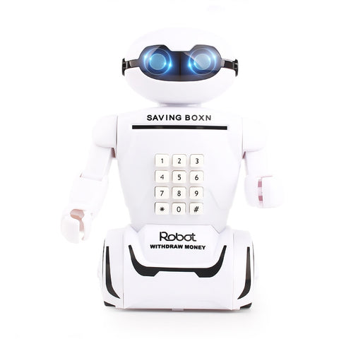 Salvadanaio con codice lampada da scrivania robot salvadanaio multifunzione per bambini, Robot Bank