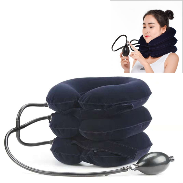 Household Full Cashmere Cervical Traction Instrument Neck Protection Inflatable Cervical Spine Massage Instrument, Full Cashmere (Black)                ...
