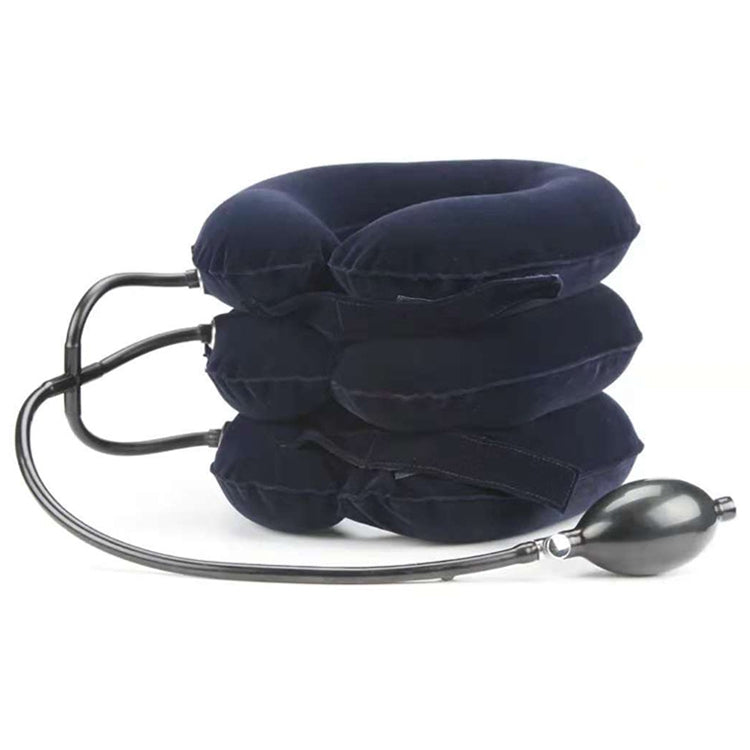 Household Full Cashmere Cervical Traction Instrument Neck Protection Inflatable Cervical Spine Massage Instrument, Full Cashmere (Black)                ...